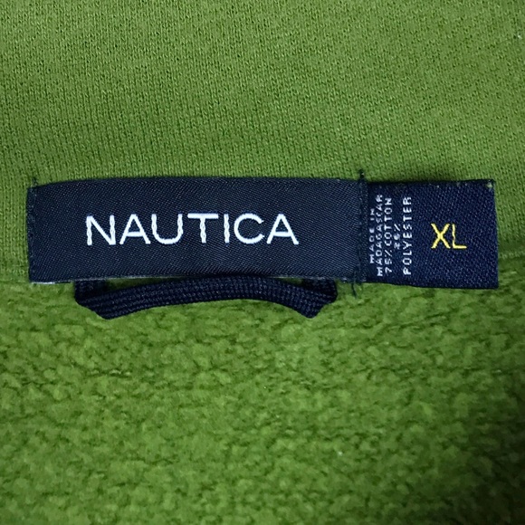 Nautica Green Fleece Long Sleeve Pullover Sweater - Picture 4 of 5